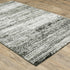 2' X 8' Gold And Slate Abstract Runner Rug